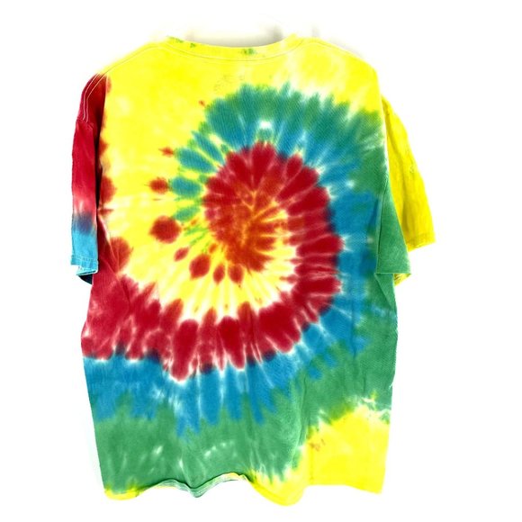 California Republic Huntington Beach Tie Dye XL Cotton Tee Rainbow Tshirt 1890 M - Picture 4 of 4